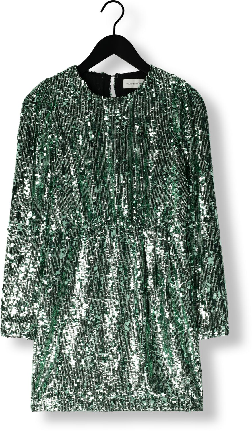 SELECTED FEMME Dames Jurken Slfari-colyn Ls Short Sequins Groen