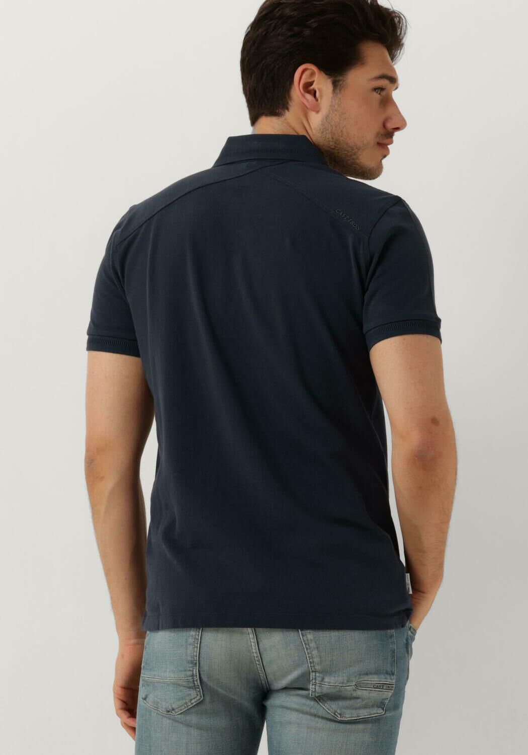 CAST IRON Heren Polo's & T-shirts Short Sleeve Polo Organix Cotton Pique Essential Donkerblauw