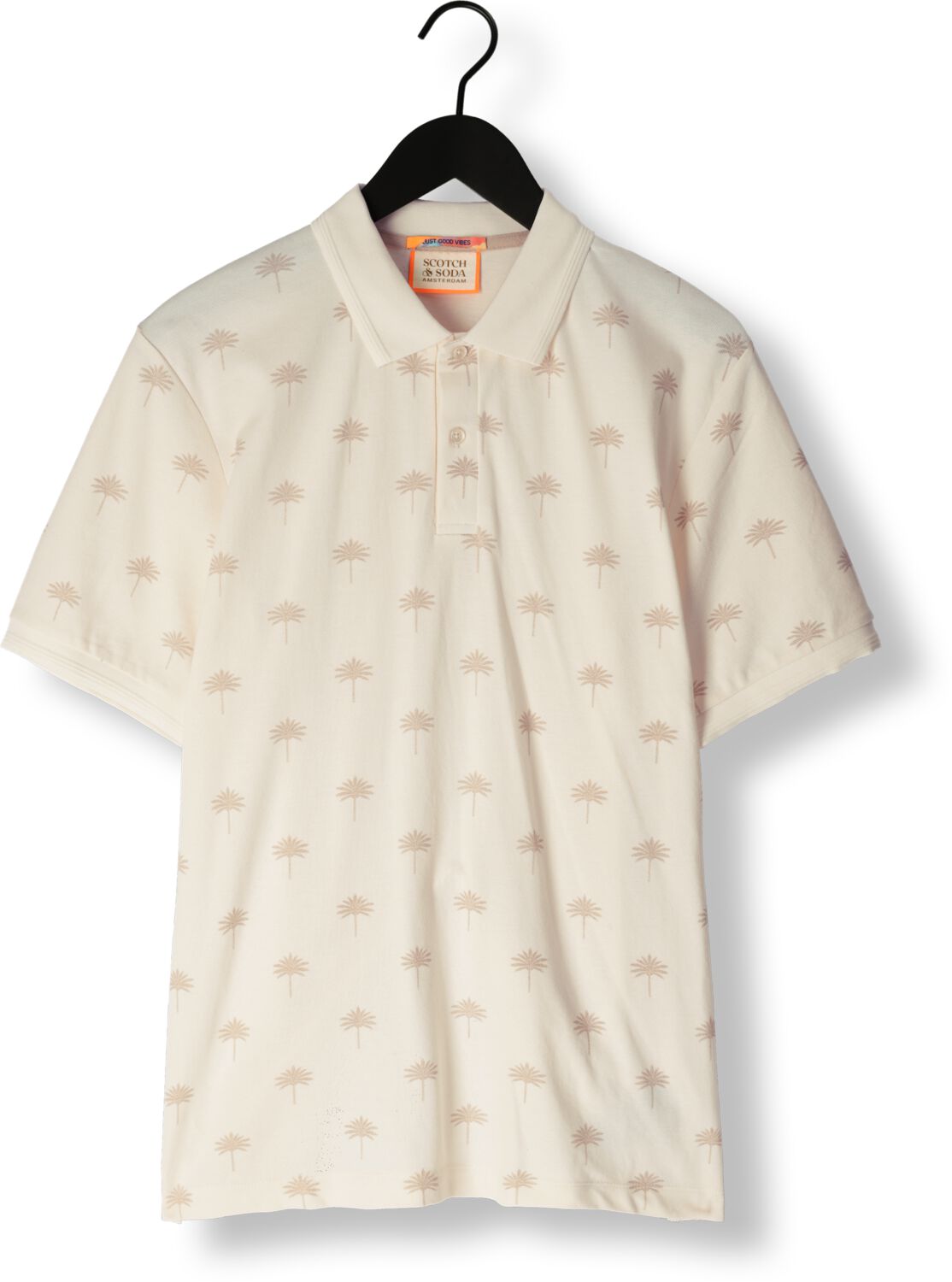 SCOTCH & SODA Heren Polo's & T-shirts Mini Aop Polo Gebroken Wit