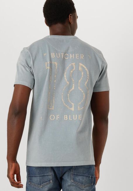 Lichtblauwe BUTCHER OF BLUE T-shirt ARMY 18 STENCIL TEE - large
