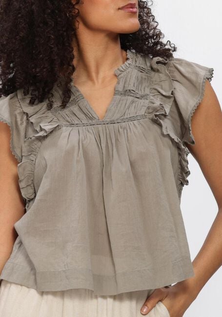 Groene NEO NOIR Tops & T-shirts JAYLA S VOILE TOP - large