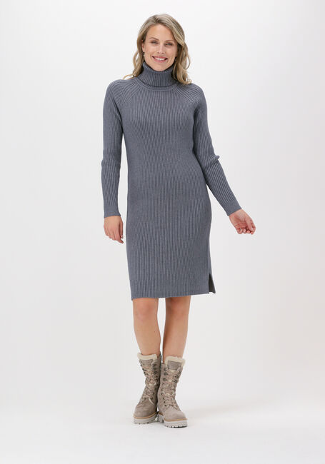 Lichtgrijze MINUS Mini jurk AVA KNIT TURTLENECK DRESS - large