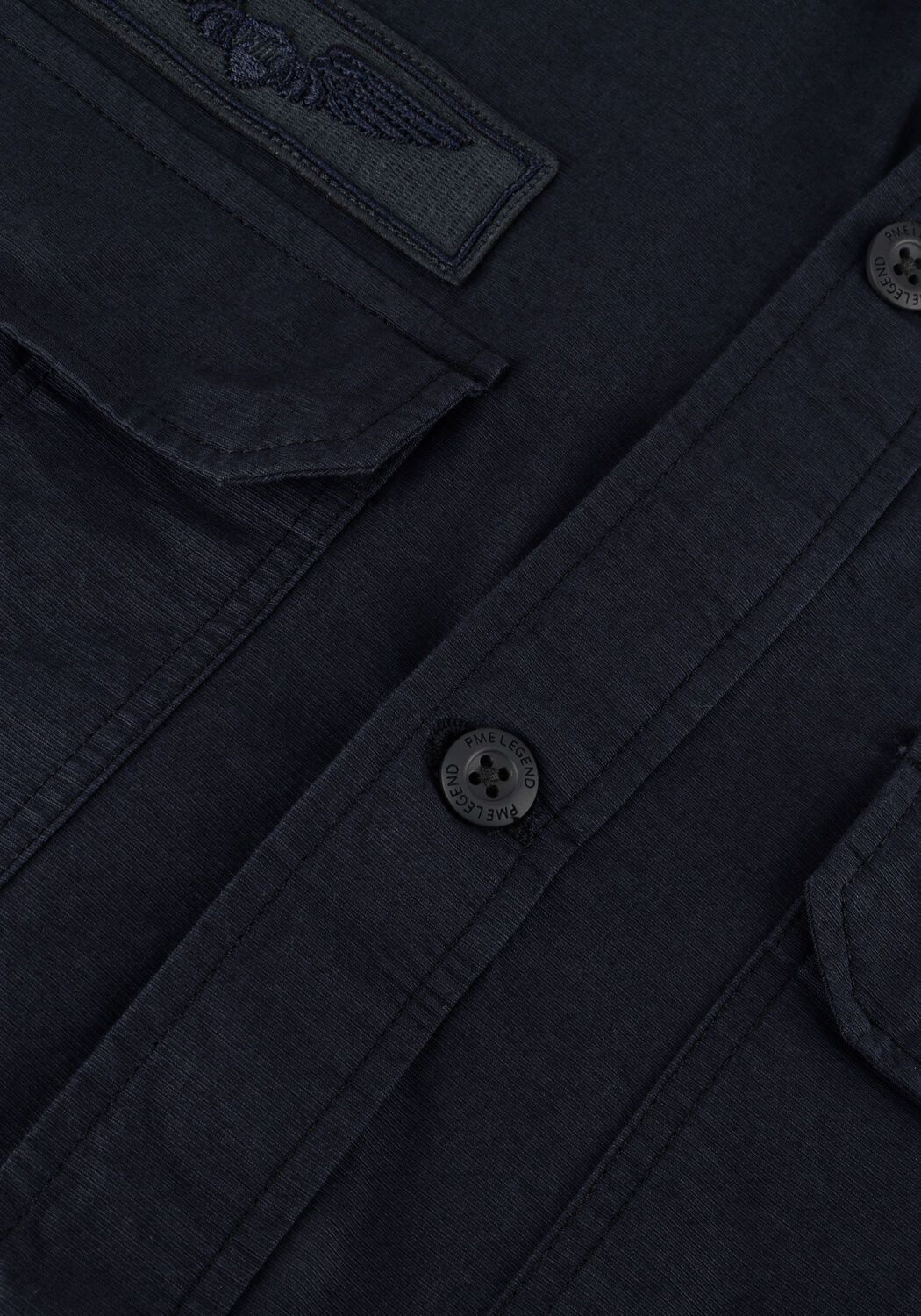 Blauwe PME LEGEND Casual overhemd SHORT SLEEVE SHIRT CTN OTTOMAN - large