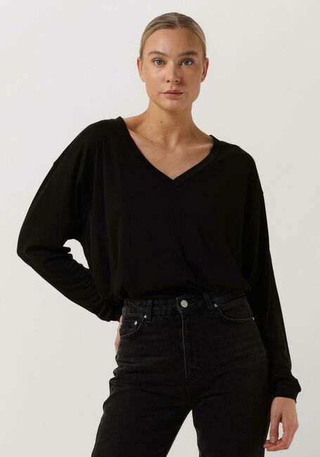 Zwarte SIMPLE Longsleeves TAMYRA JER-MODAL-22-3 - large