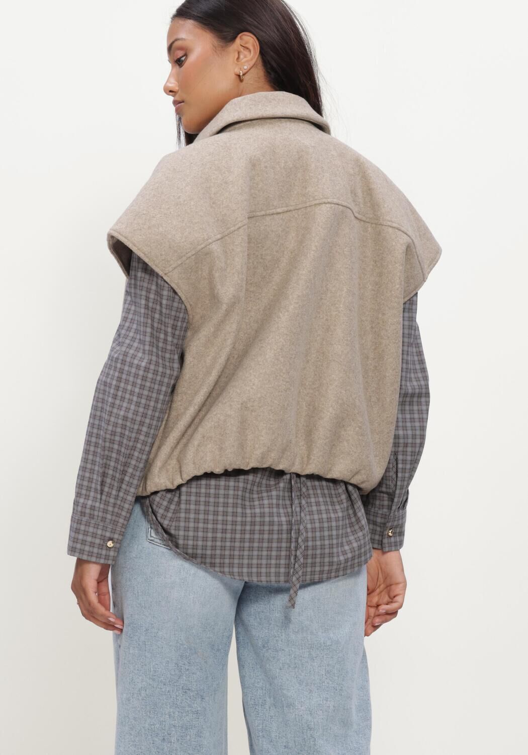 Beige MODSTR&Ouml;M Vest CLEAMD VEST - large