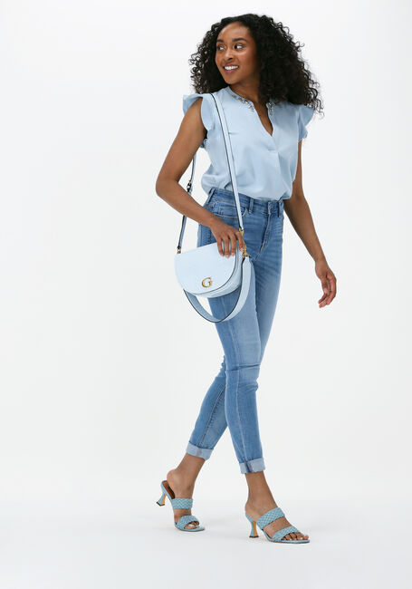 Lichtblauwe GUESS Top SS MATTHEA TOP - large