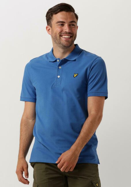 Blauwe LYLE & SCOTT Polo PLAIN POLO SHIRT - large
