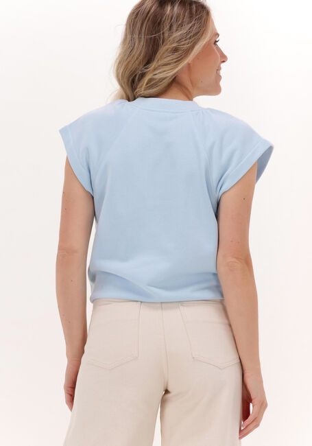 Lichtblauwe SECOND FEMALE Top POLIFOLI SWEAT SS - large