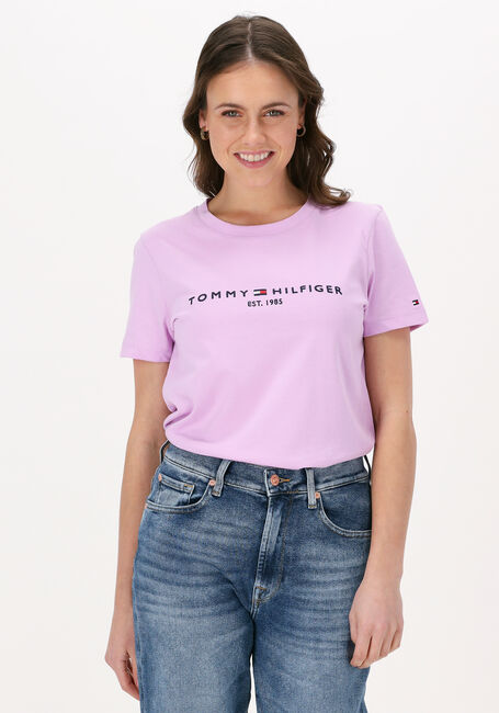 Lila TOMMY HILFIGER T-shirt REGULAR HILFIGER C-NK TEE SS - large