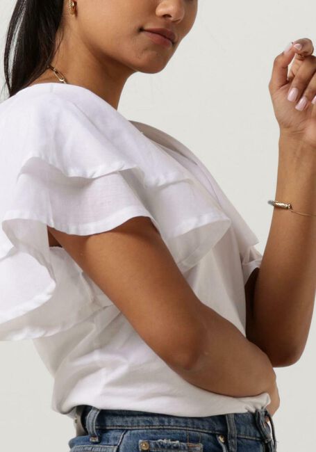 Witte SUMMUM Top TOP BUTTERFLY SLEEVES COTTON SINGLE JERSEY - large