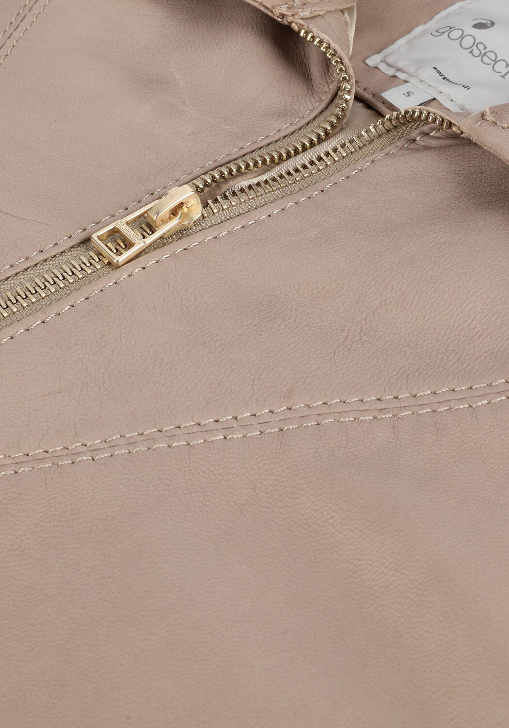 Taupe GOOSECRAFT Leren jas ROSA BLOUSE - large