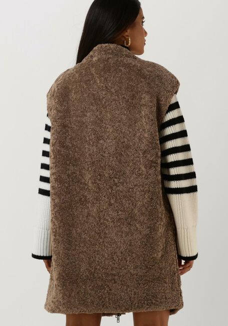 Bruine CO'COUTURE Gilet VERONIC FUR - large