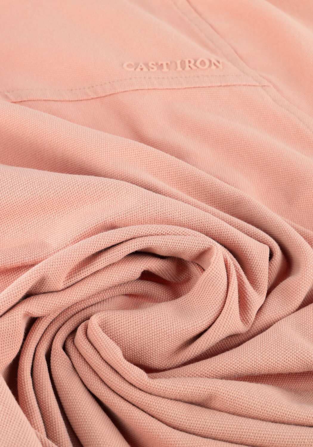 Roze CAST IRON Polo SLIM FIT FINE PIQUE ESSENTIAL - large