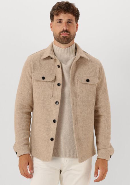 Beige PROFUOMO Overshirt OVERSHIRT STRUCTURE - large