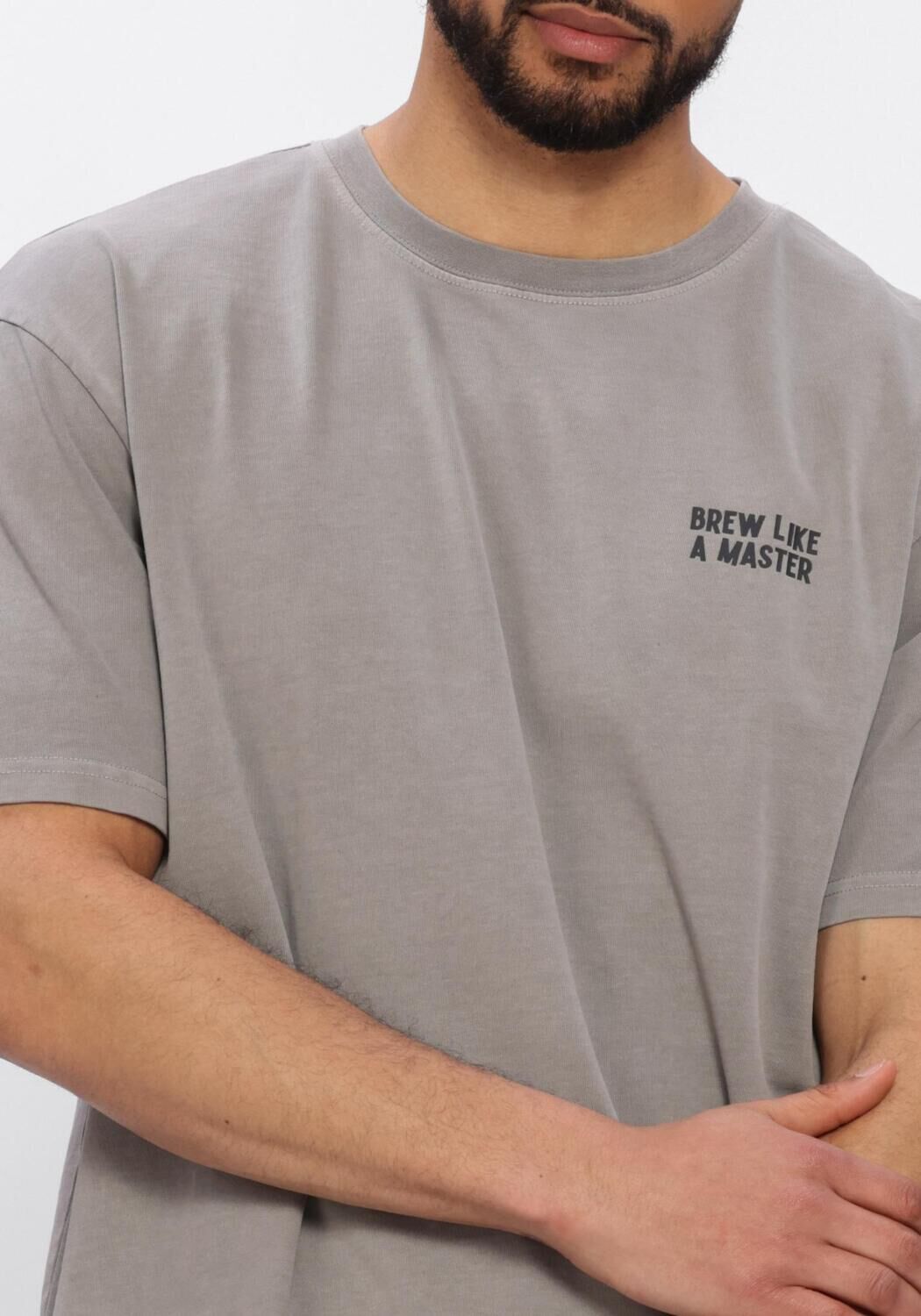 Grijze ANERKJENDT T-shirt AKVILLADS BREWLIKEAMASTER SS TEE - large