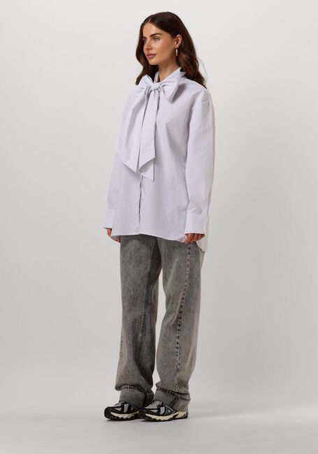 Witte Y.A.S. Blouses YASLOMA LS STRIPE SHIRT - large