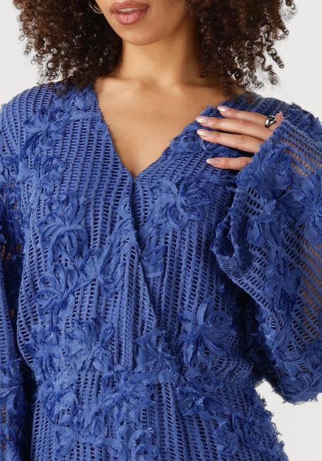 Blauwe ALIX THE LABEL Mini jurk KNITTED TAPE LACE DRESS - large