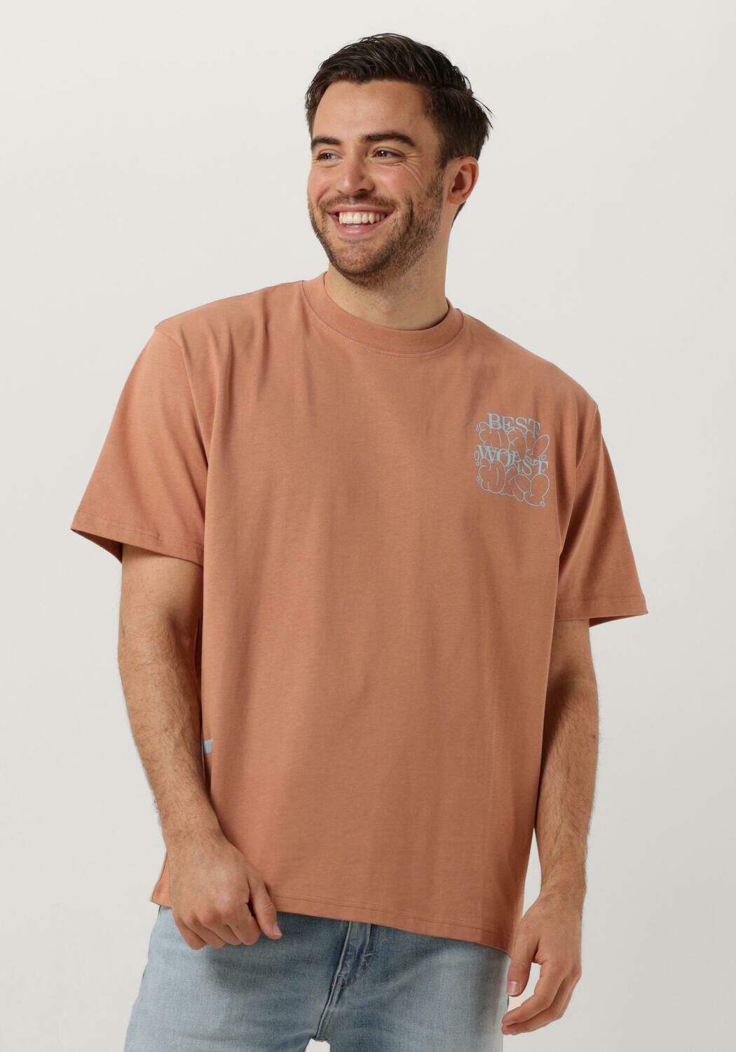 Woodbird Heren Polo & T-shirts Wbbaine Day Tee Brown Heren