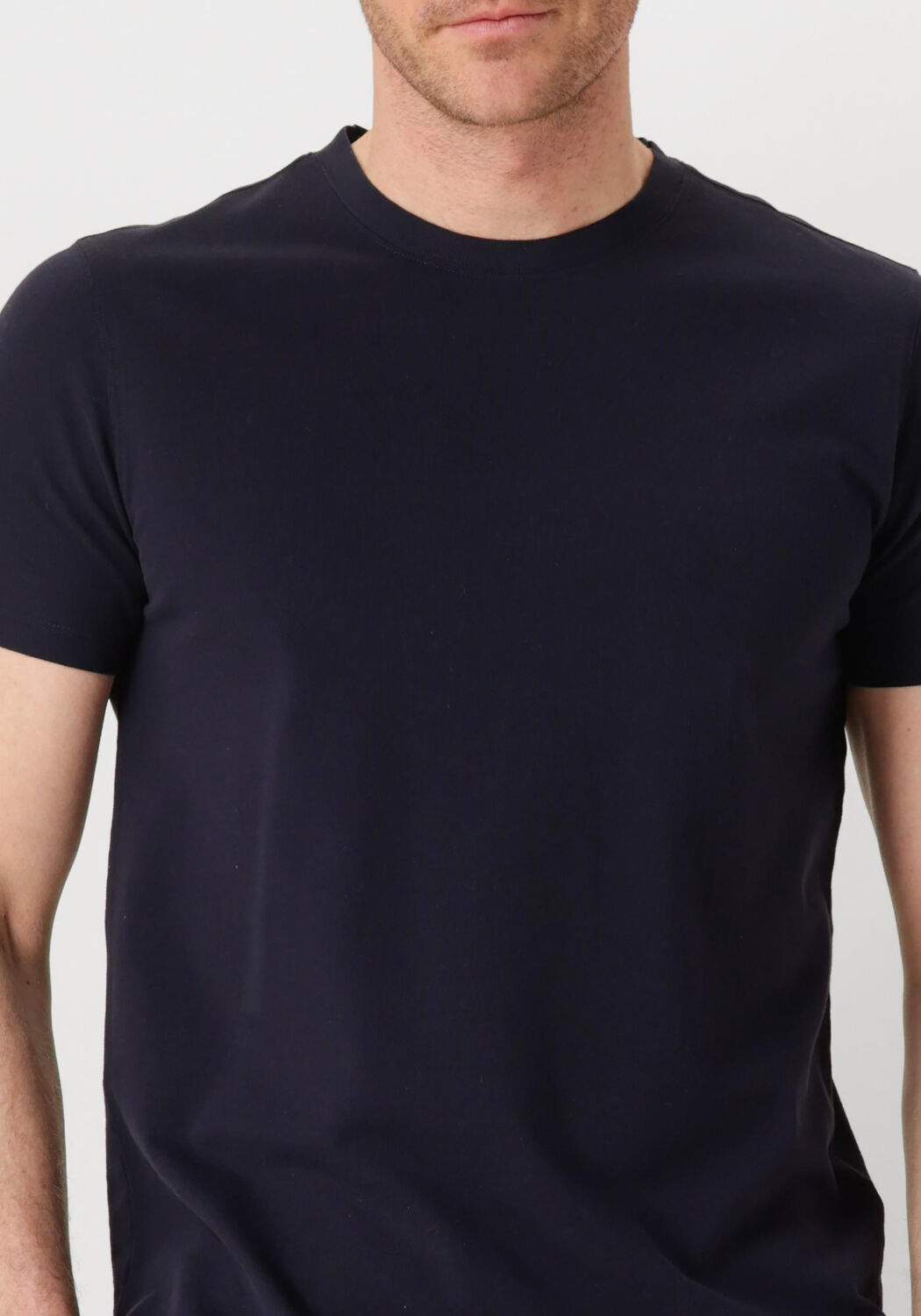 PROFUOMO Heren Polo's & T-shirts T-shirt Crew Neck Ss Donkerblauw