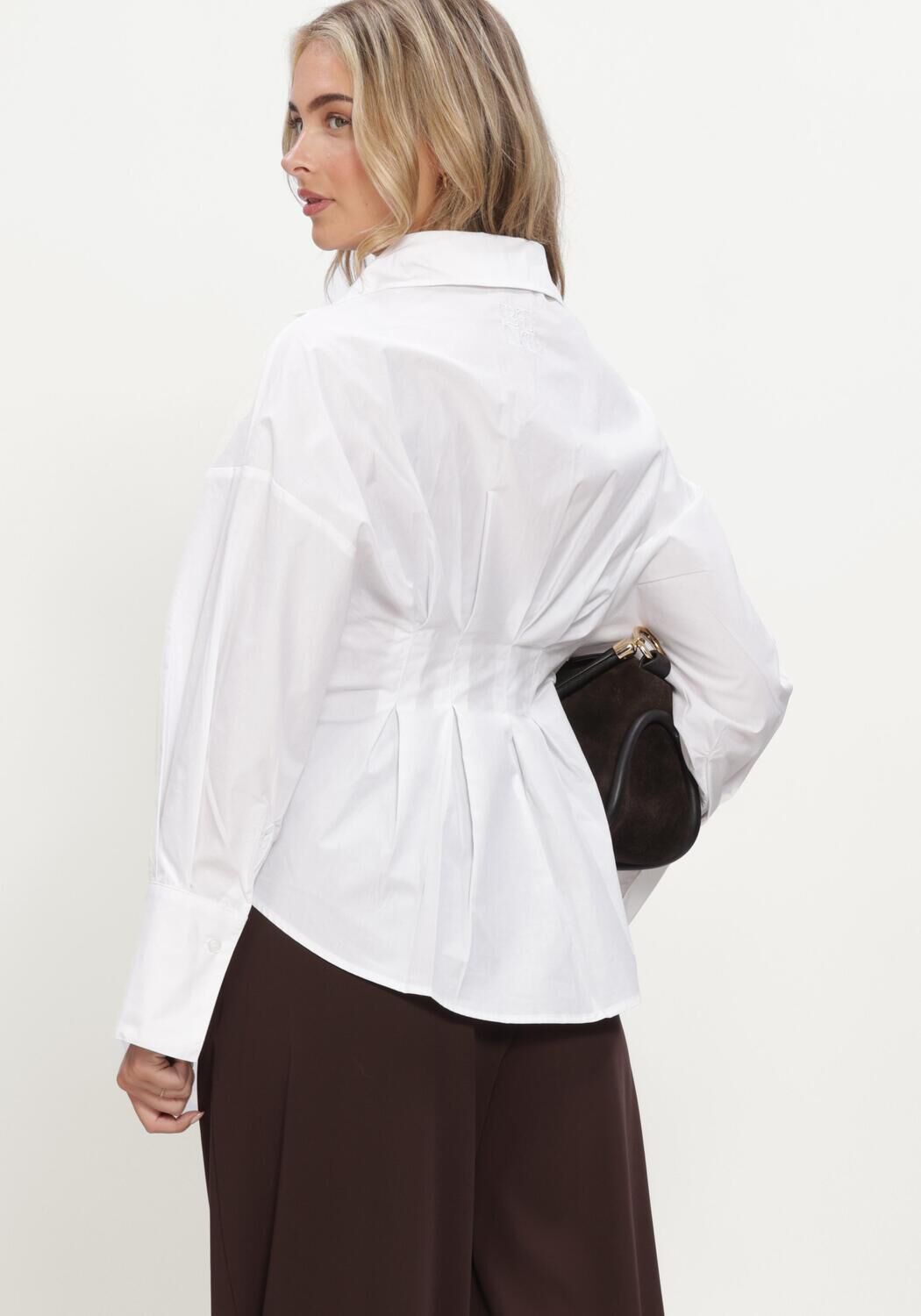 Witte REFINED DEPARTMENT Blouses LADIES WOVEN TAILLERED BLOUSE GUUSJE - large