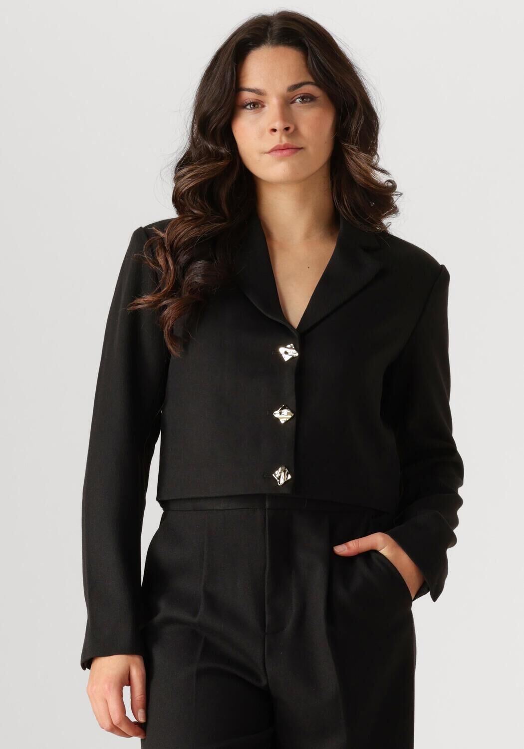 Notre-v Zwarte Blazer Na-Elai Black Dames