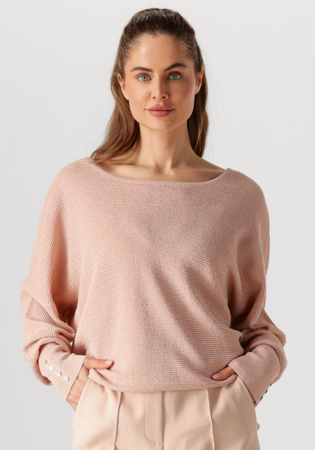 NUKUS Dames Truien & Vesten Batwing Pullover Lurex Roze