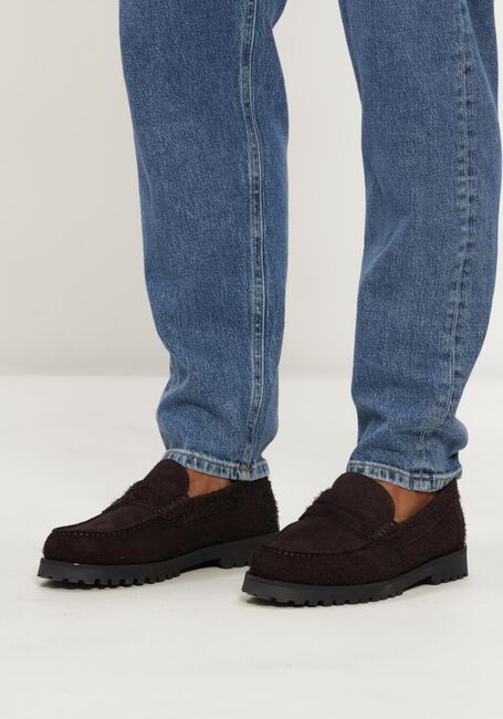 Bruine LES DEUX Instappers HAIRY SUEDE LOAFER - large