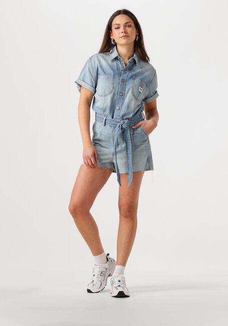 Lichtblauwe LEE Playsuits CHORE SHORTALL - large