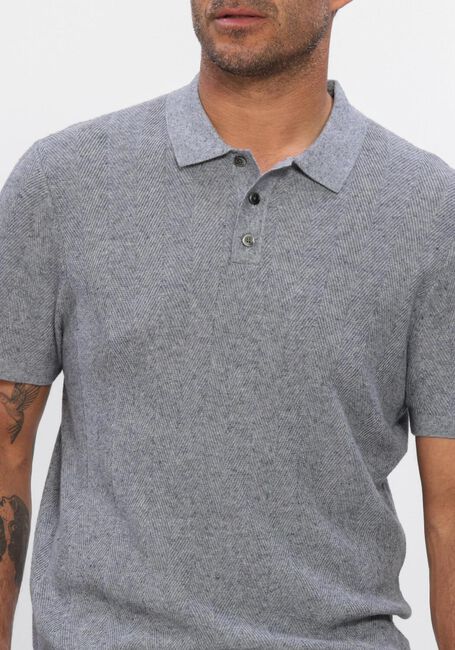 Blauwe PROFUOMO Polo POLO SS COTTON LINEN - large