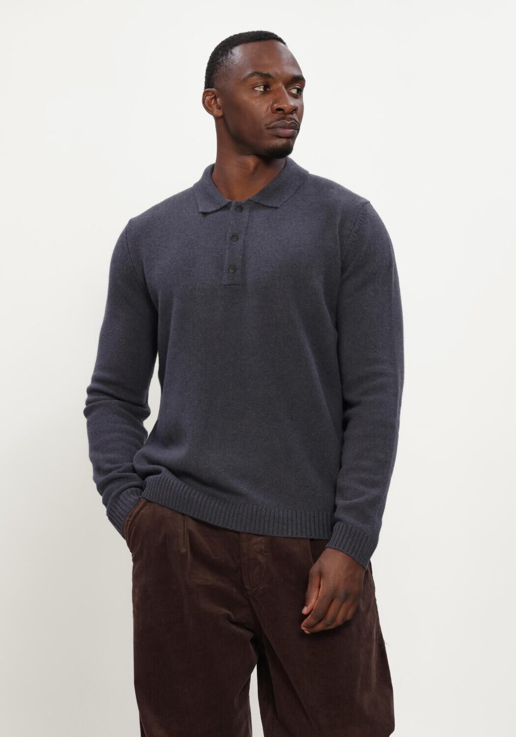 ANERKJENDT Heren Truien & Vesten Akpeter Merino Ls Polo Antraciet