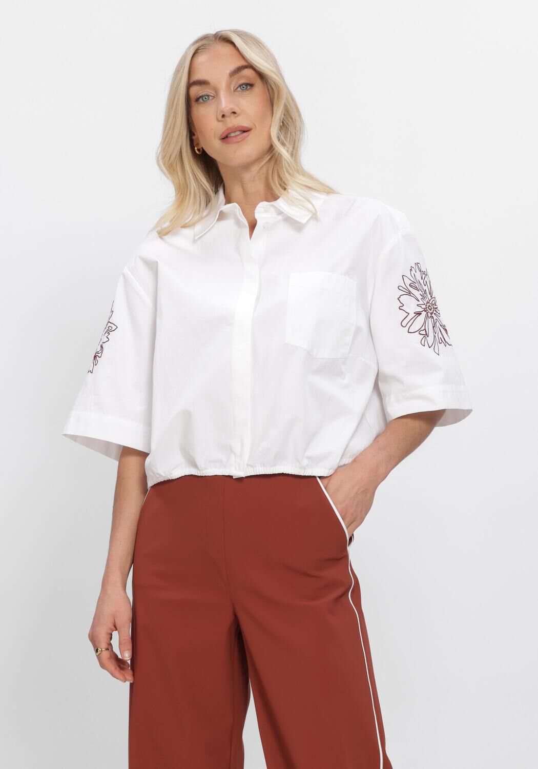 Witte STUDIO ANNELOES Blouses NOLESTE POPLIN BLOUSE - large