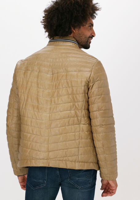 Zand MILESTONE Leren jas DAMIANO - large