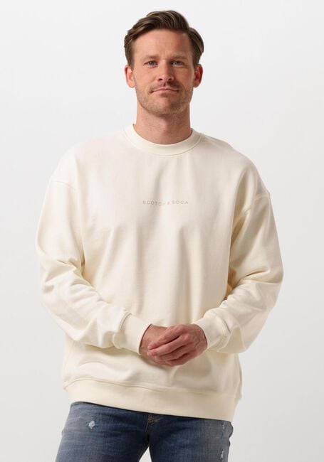 Gebroken wit SCOTCH & SODA Sweater LOGO FRONT CHEST SWEATSHIRT - large