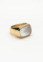 Gouden NOTRE-V Ring RING GROTE STEEN - medium