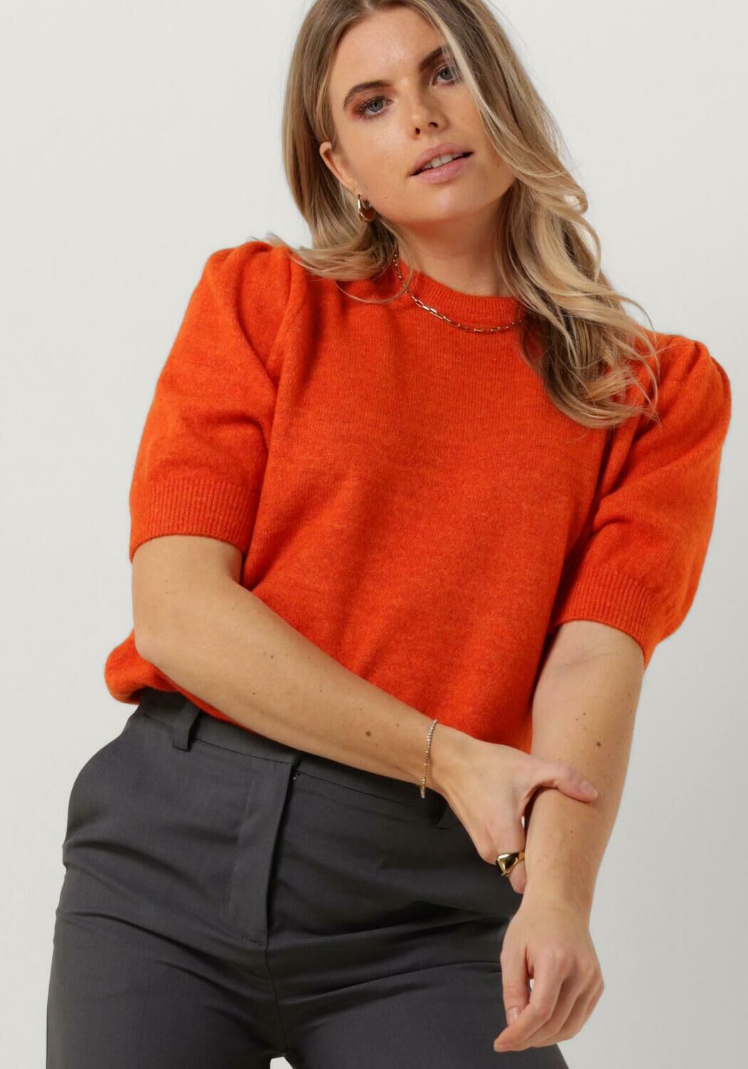 MODSTRÖM Modström Dames Truien & Vesten Rhondamd O-neck Oranje