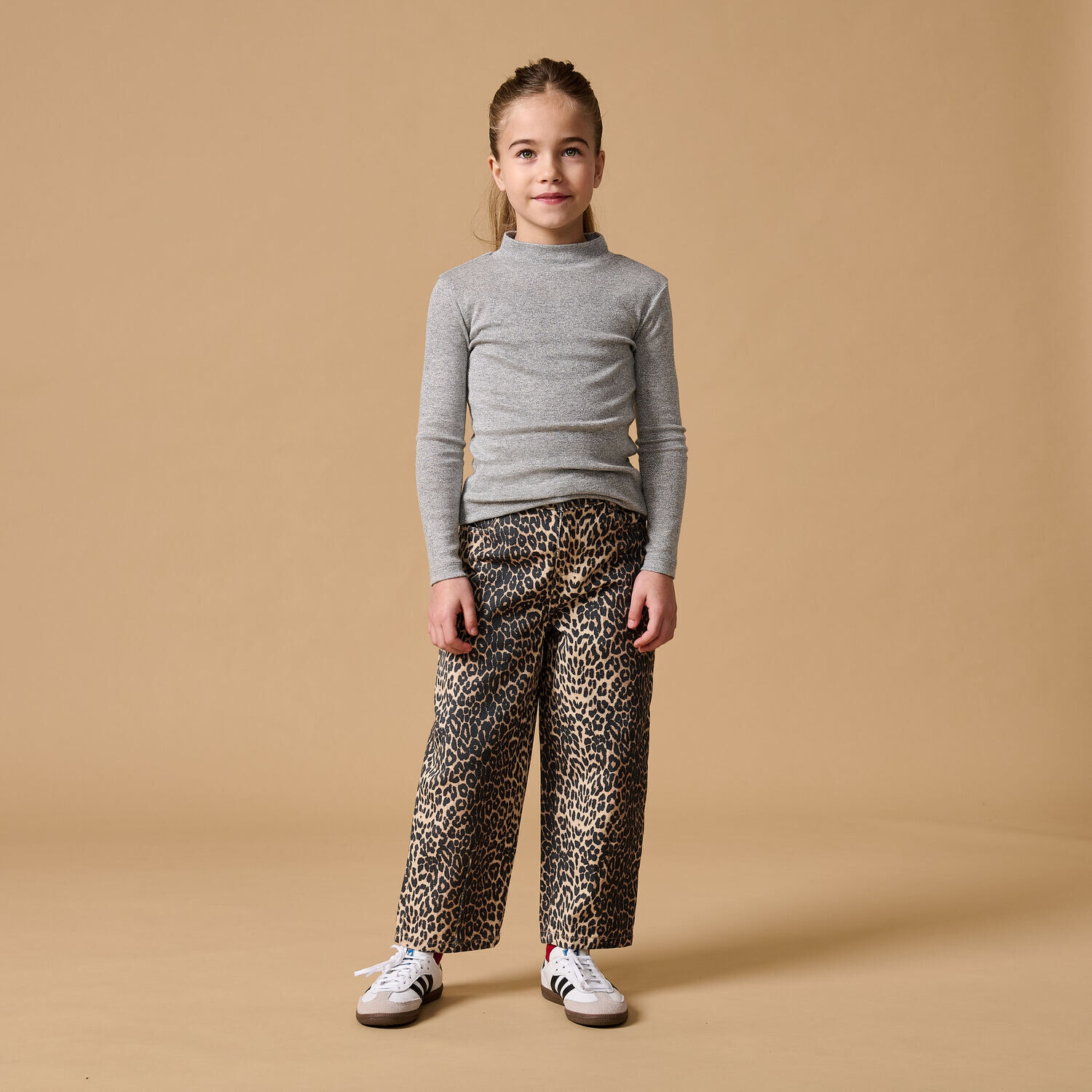 Beige PETIT BLUSH Straight leg jeans BALLON FIT JEANS - large