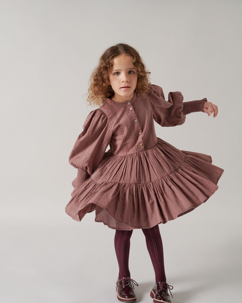 Paarse MARMAR COPENHAGEN Mini jurk DELA BRODERIE ANGLAISE - large