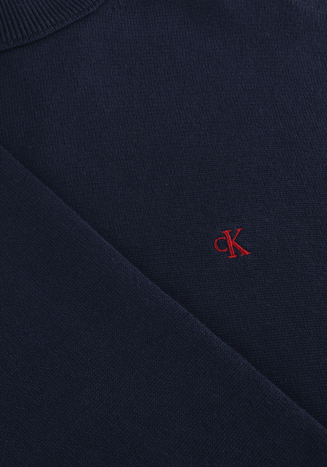 Donkerblauwe CALVIN KLEIN Trui LS EZ COTTON CREWNK SWEATER 12GG - large