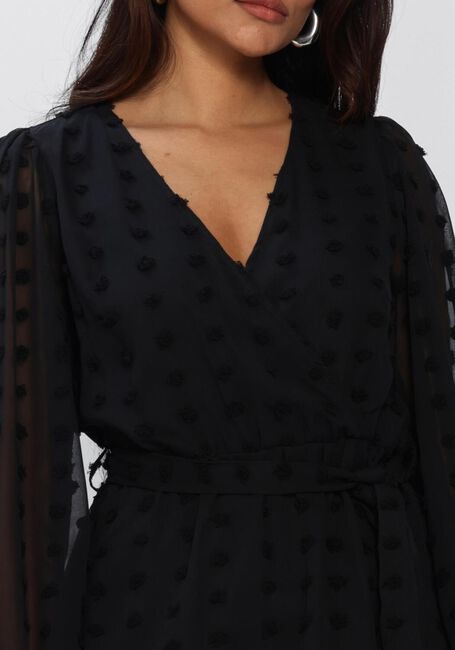 Zwarte Y.A.S. Jurken YASDOTTIE LS WRAP DRESS - large