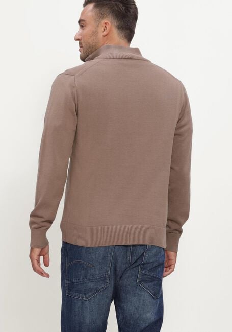 Camel G-STAR RAW Trui CORE REFINED HALF ZIP KNIT - large