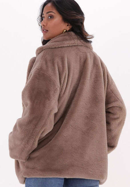 Taupe NOTRE-V Faux fur jas FUR COAT SHORT - large