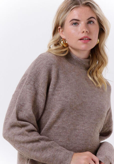Bruine OBJECT Coltrui ELLIE L/S KNIT TUNIC - large