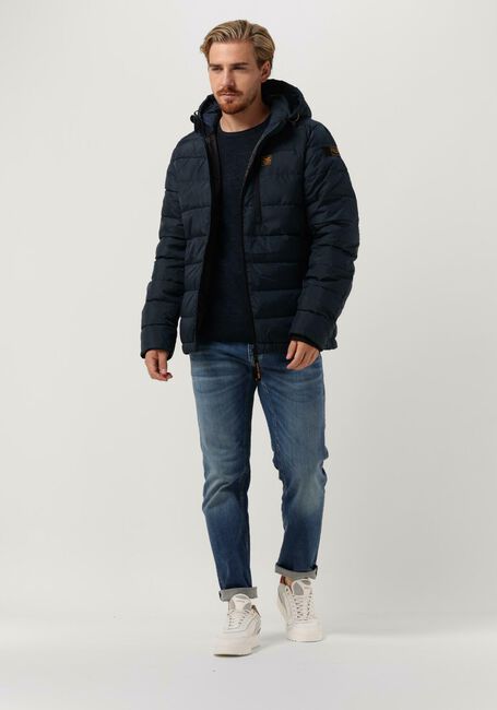 Blauwe PME LEGEND Trui LONG SLEEVE R-NECK COTTON RIB - large