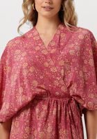 Roze SISSEL EDELBO Midi jurk BRENDA SILK WRAP DRESS