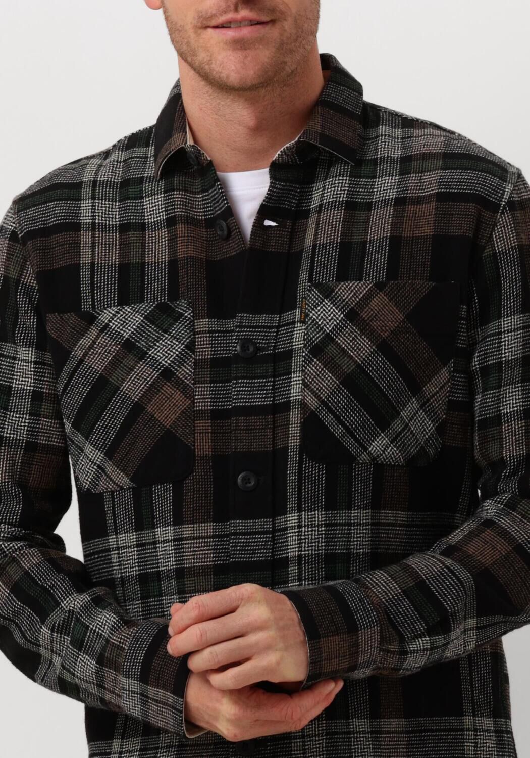 PME LEGEND Heren Overhemden Long Sleeve Shirt Ctn Big Check Wit