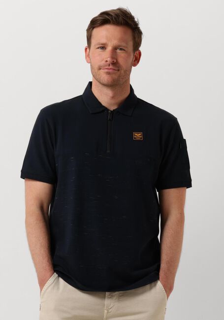 Blauwe PME LEGEND Polo SHORT SLEEVE POLO CARGO INJECTED BLOCK - large