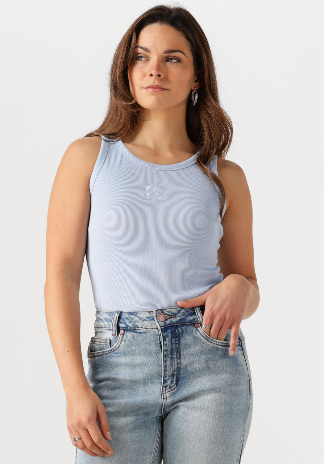 MY ESSENTIAL WARDROBE Dames Tops & T-shirts Mandymw Top Lichtblauw