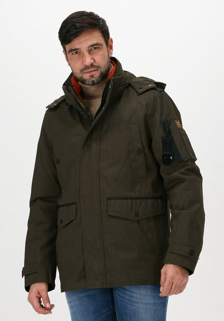 Donkergroene PME LEGEND Gewatteerde jas SEMI LONG JACKET CONSEL HAWK I - large