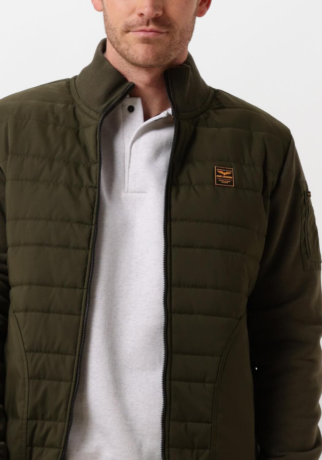 PME LEGEND Heren Jassen Zip Jacket Hybrid Sweat Groen