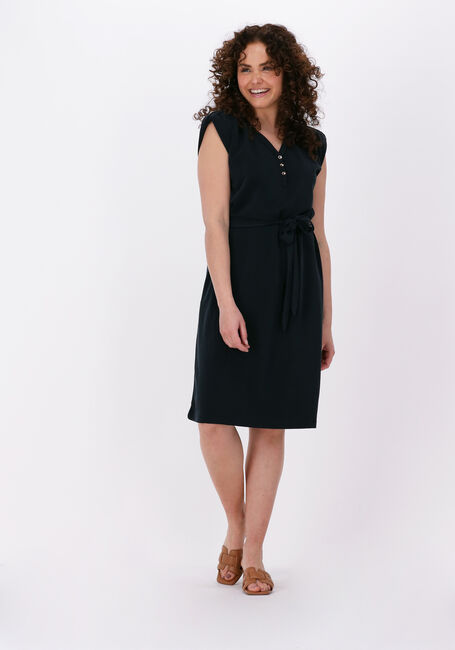 Zwarte SUMMUM Midi jurk DRESS WASHED MODAL PIQUE - large